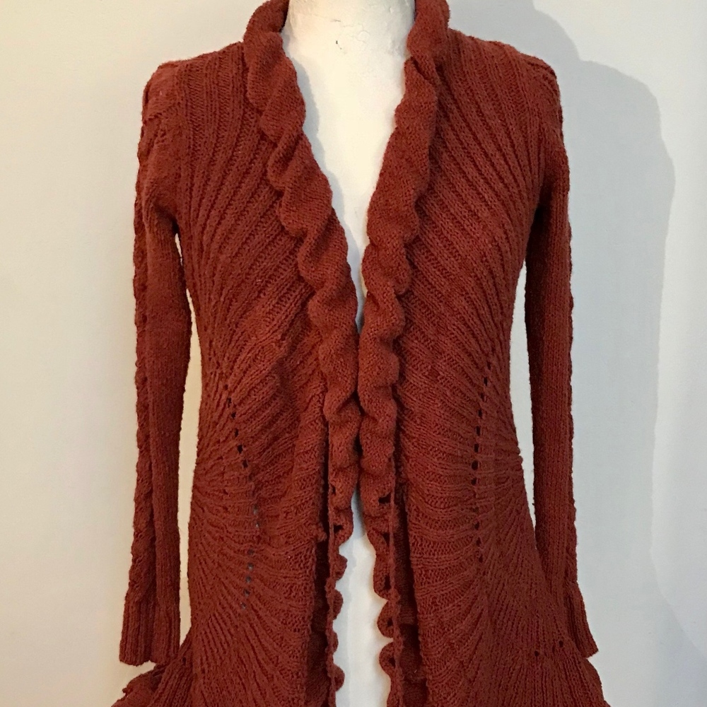 Stunning Rust Red Cadigan